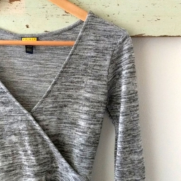 AERO | Heather Gray Long Sleeve Skater Mini Dress by Prince & Fox, XS - Picture 1 of 6